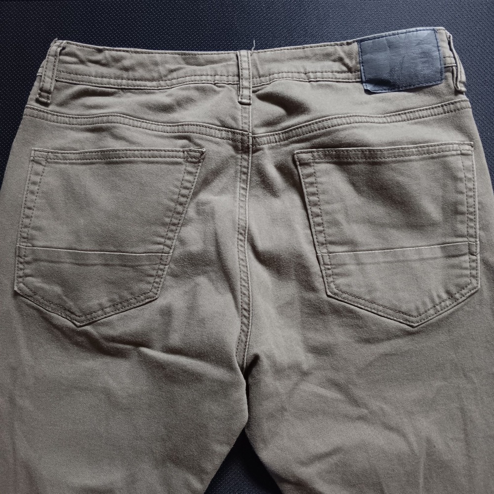 Buffalo David Bitton Archer Slim Stretch Pants Khaki Chino Green Mens 32 x 34 - Picture 7 of 11